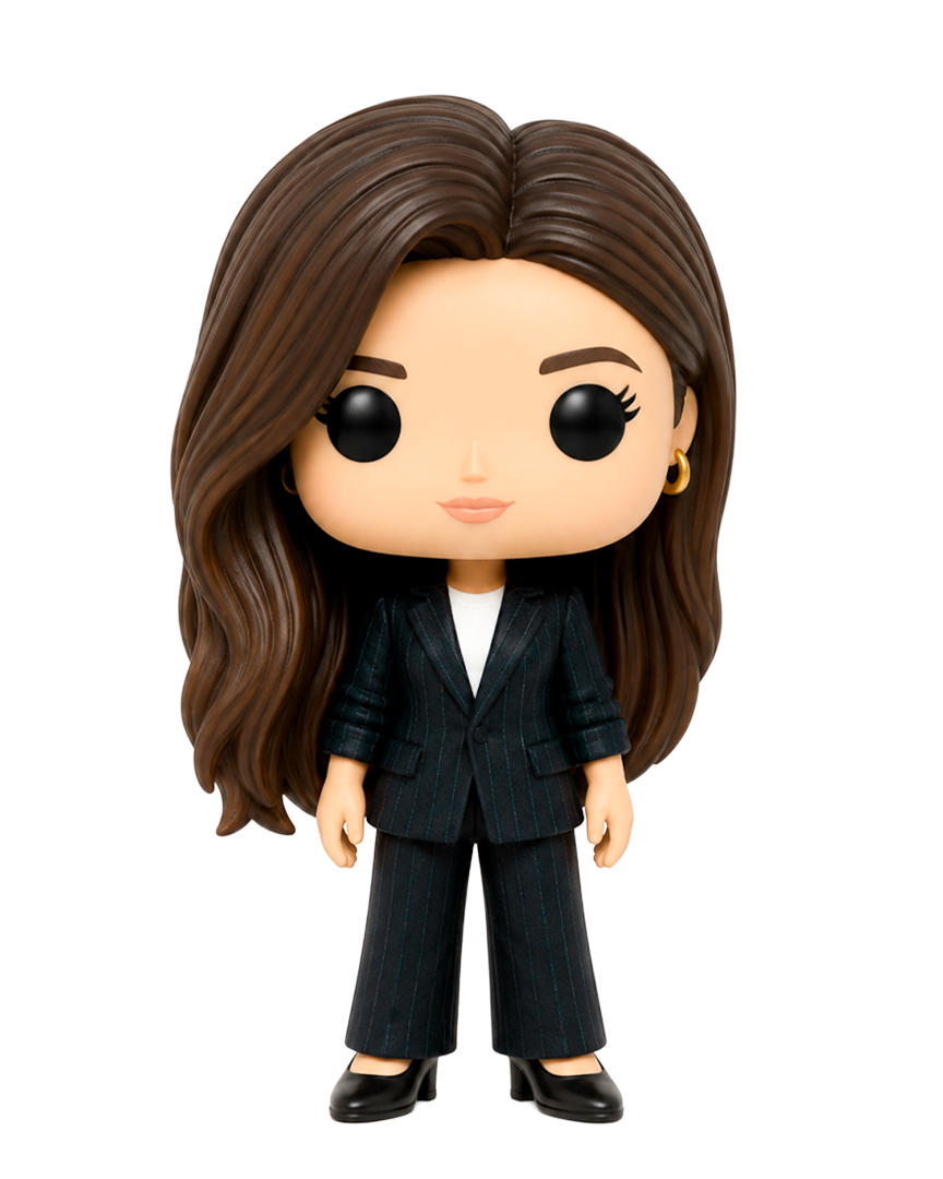 MiniMe figurine of a woman in a suit